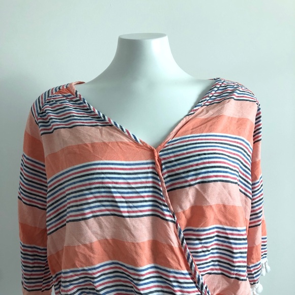 Lavender Field | Striped crop top | Tassels | M - Picture 3 of 7